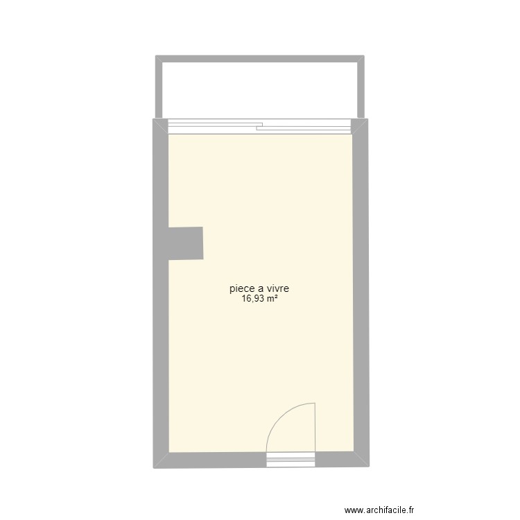 studio canet. Plan de 1 pièce et 17 m2