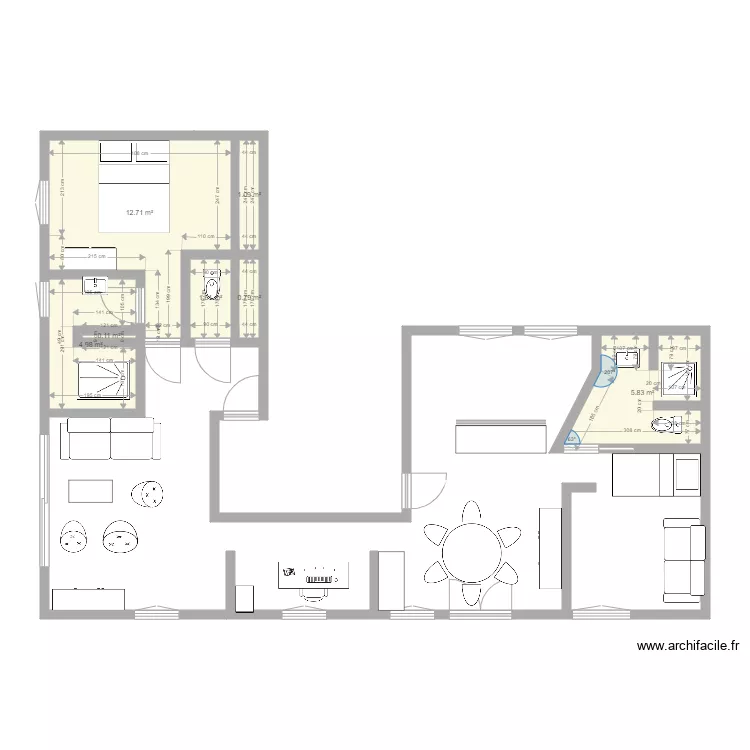 appartement rouen 3. Plan de 