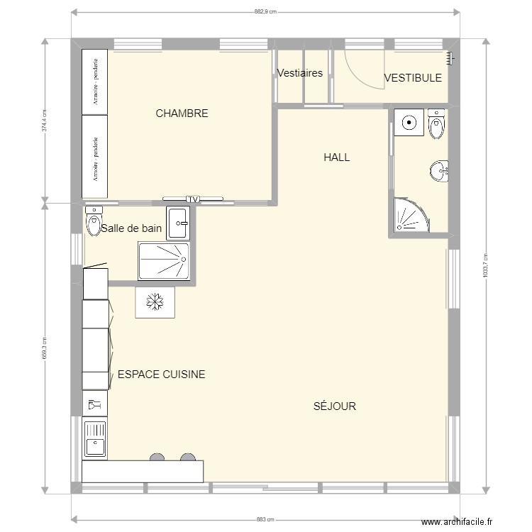 230108 CHALET AMÉNAGEMENT-PIÈCES-03. Plan de 7 pièces et 79 m2