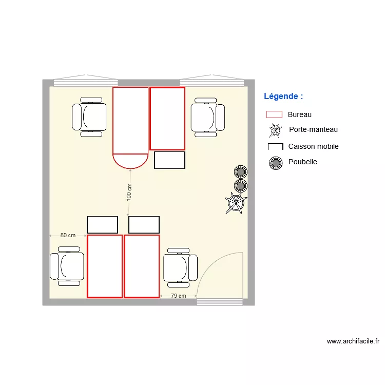 Bureau 2 SI APRES. Plan de 