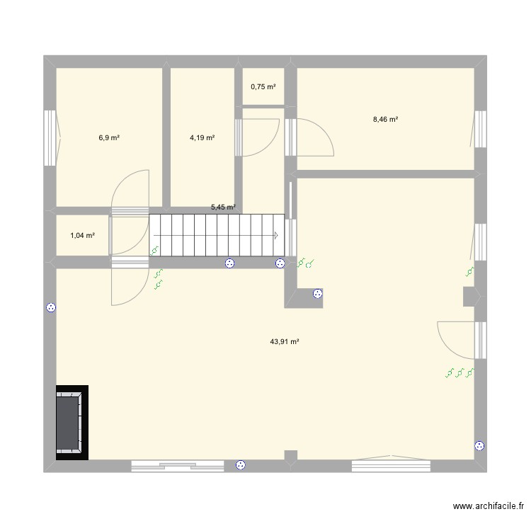 Maison Mérignac . Plan de 7 pièces et 71 m2