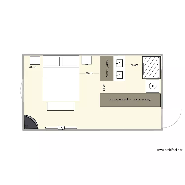 183B CHAMBRE 8. Plan de 