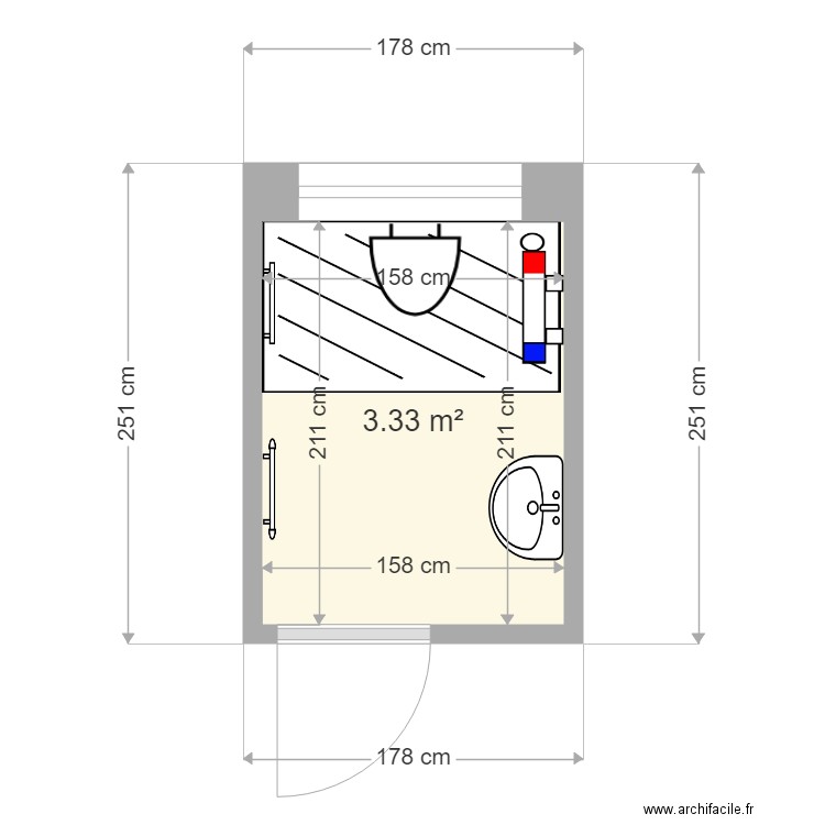 Coulon luc sdb apres. Plan de 0 pièce et 0 m2