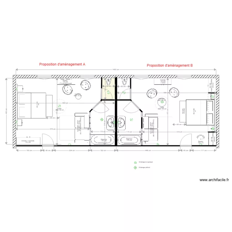 GLYCINES Junior Suites. Plan de 