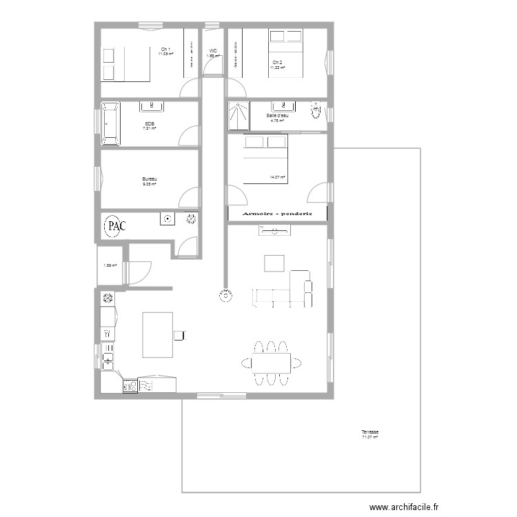 2020 07 15 Projet Parigny. Plan de 0 pièce et 0 m2