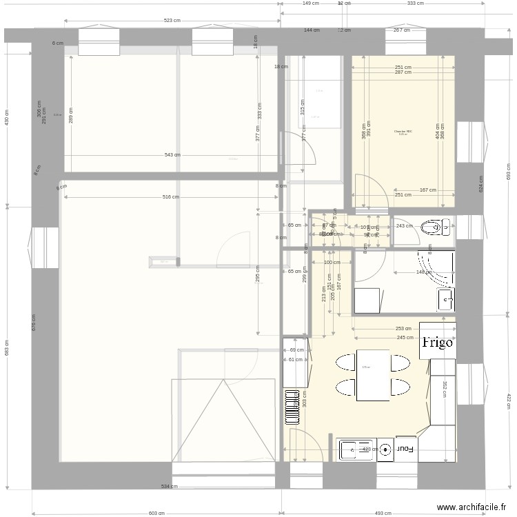 Maison Golène Rez de chaussée. Plan de 0 pièce et 0 m2