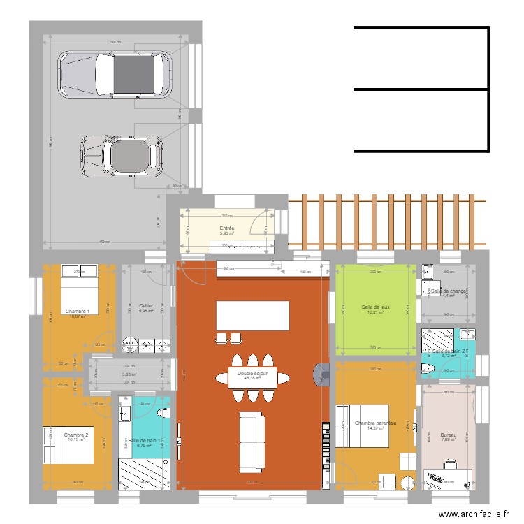 Plan maison Guillaume8Alicia avec salle de jeux3. Plan de 0 pièce et 0 m2