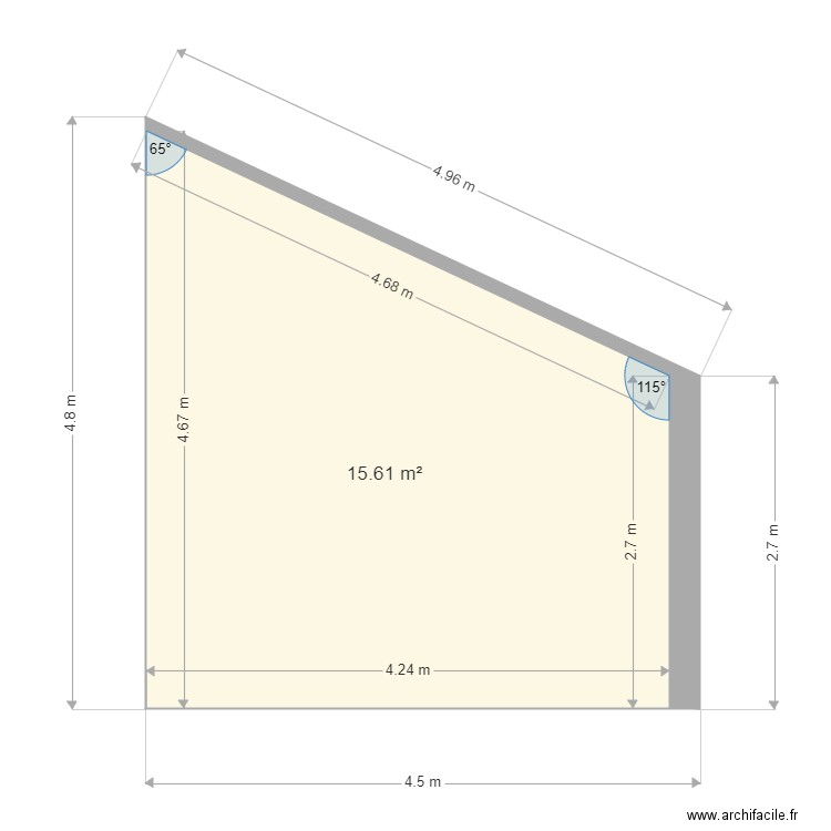 Coupe Verticale Extension. Plan de 0 pièce et 0 m2