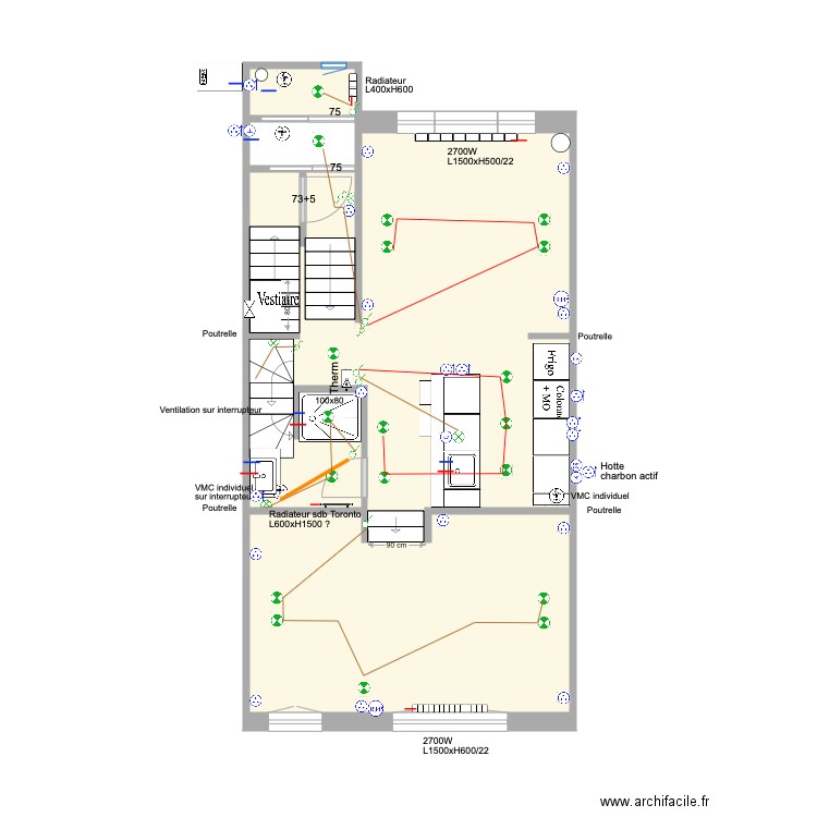 Sceptre Rez3 Eau Elec Chauffage. Plan de 0 pièce et 0 m2