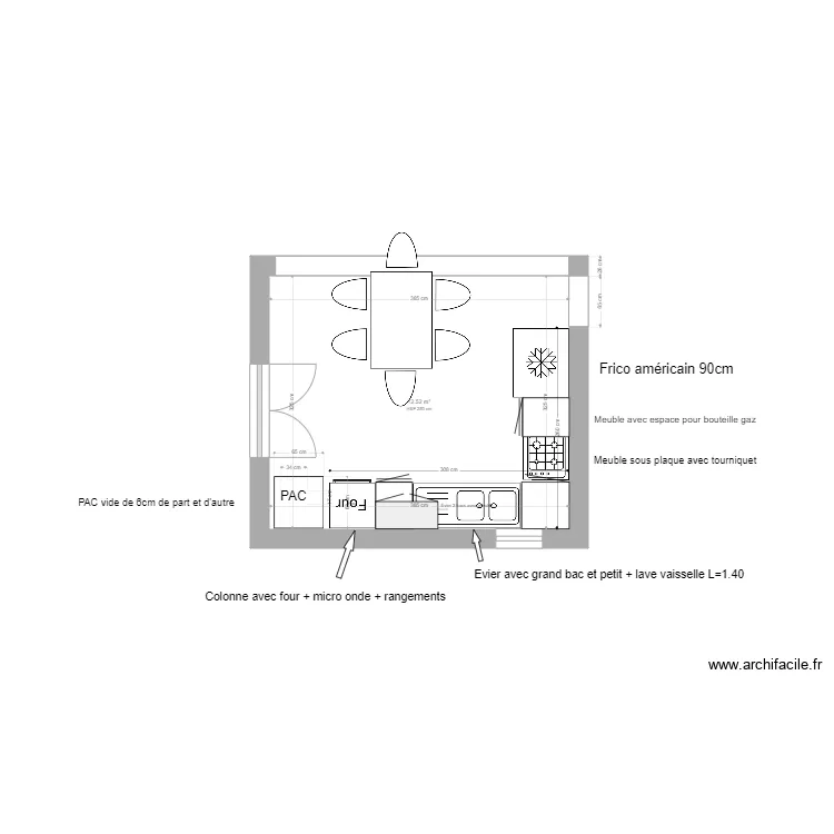 cuisine 2 bis. Plan de 