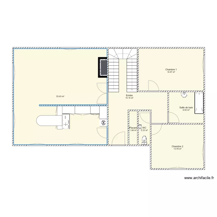 Maison 14 Bel Air RDC modif cuisine. Plan de Maison 14 Bel Air RDC modif cuisine. Plan de