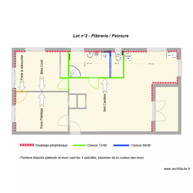 LGT NICOLIER Lot n°2 - Plâtrerie / Peinture. Plan de LGT NICOLIER Lot n°2 - Plâtrerie / Peinture. Plan de