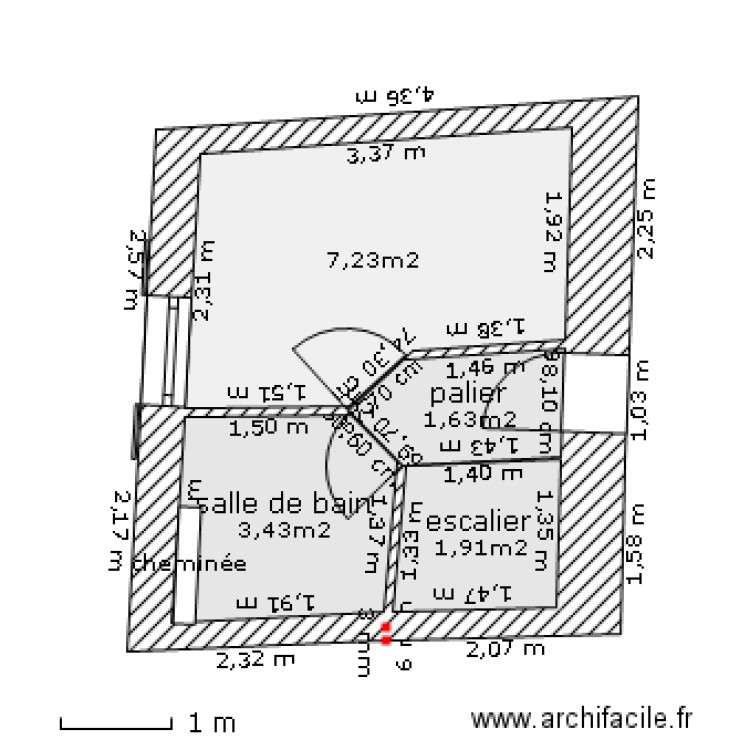 escal-sdb-pal-ch. Plan de 0 pièce et 0 m2