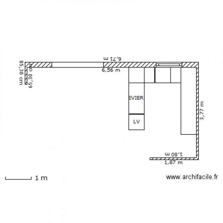 Cuisine. Plan de 0 pièce et 0 m2