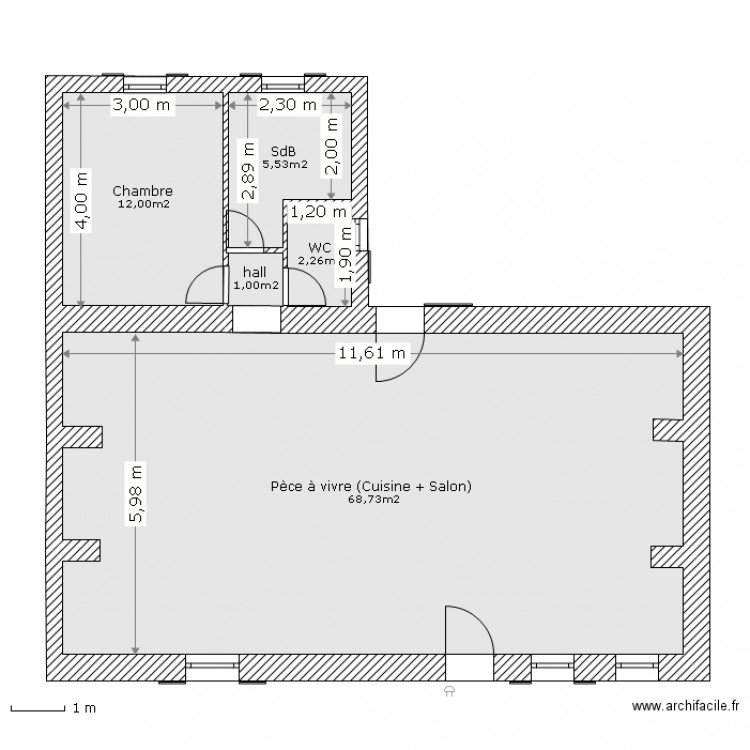 LR EXTENSION NUE. Plan de 0 pièce et 0 m2