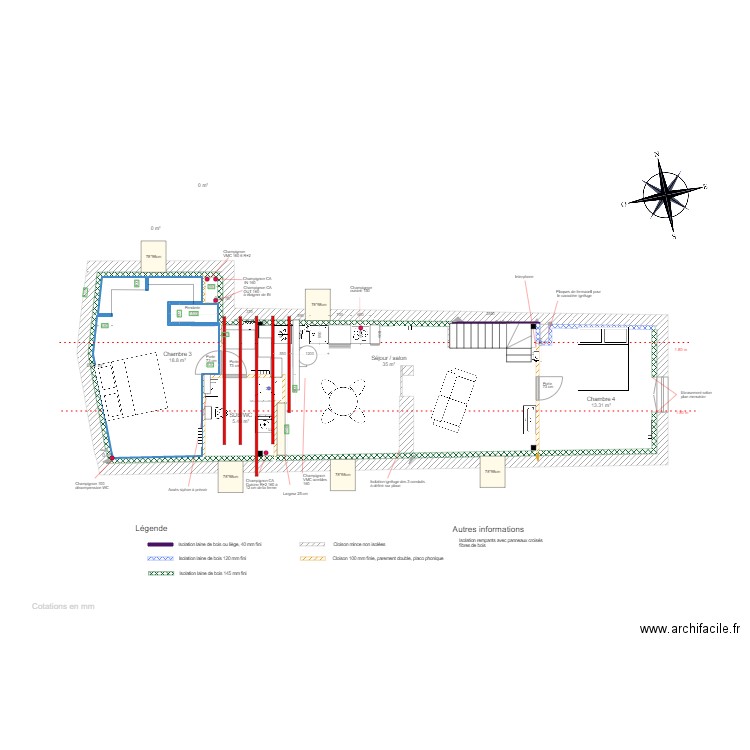 Combles v retenue BONDE. Plan de 0 pièce et 0 m2
