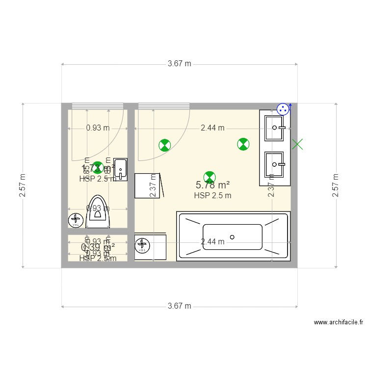 salle de bain enfant 2. Plan de 0 pièce et 0 m2