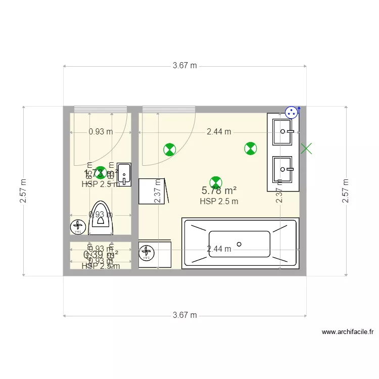salle de bain enfant 2. Plan de 