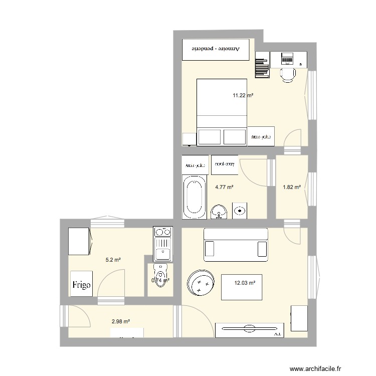 test3. Plan de 0 pièce et 0 m2
