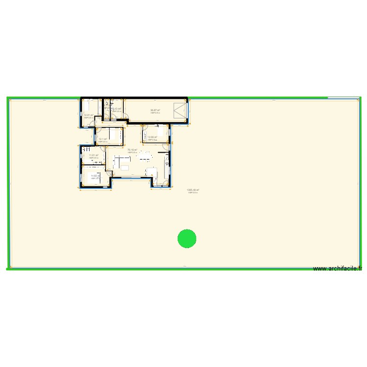 CJ essai. Plan de 31 pièces et 4432 m2