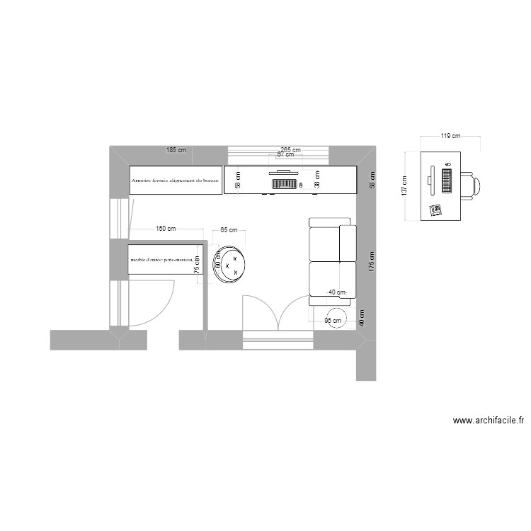 Extension maison chambre parentale. Plan de 0 pièce et 0 m2