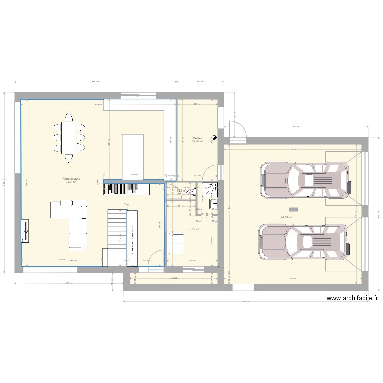 CYRIL 3. Plan de 13 pièces et 296 m2