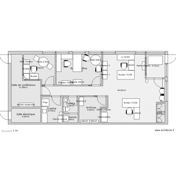 Nouveau bureau ACCB aménagé. Plan de 0 pièce et 0 m2