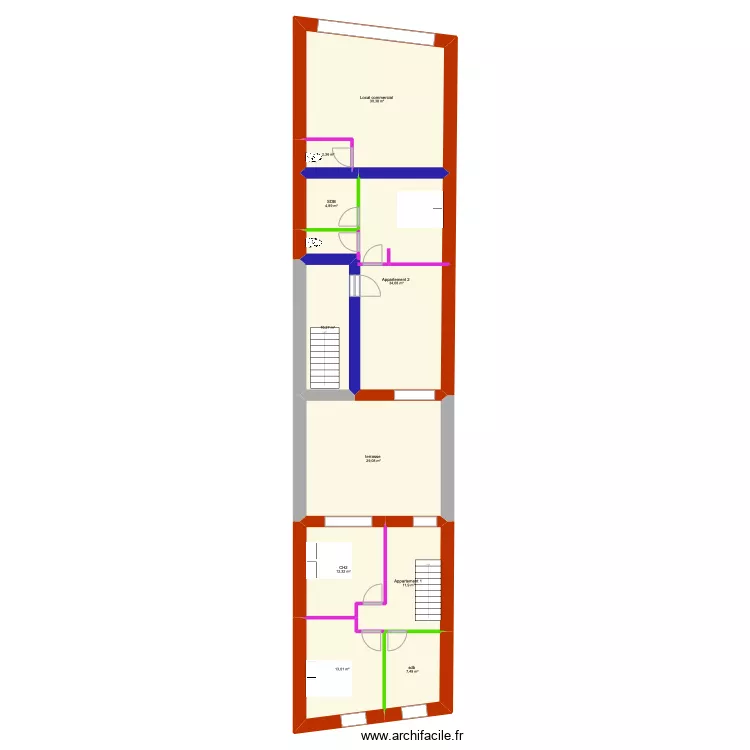 R+1 PLACO. Plan de R+1 PLACO. Plan de