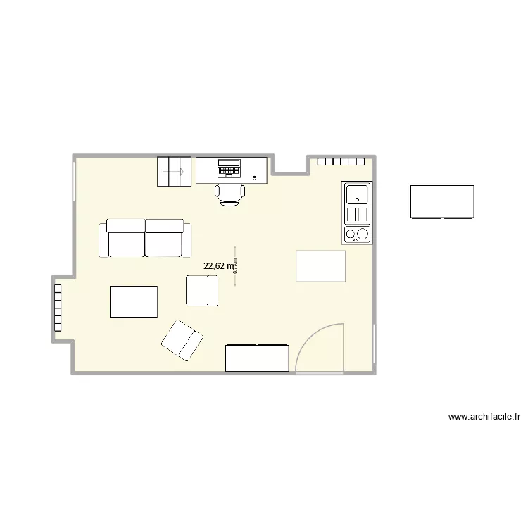 Chambre burin. Plan de 1 et 23 m² Chambre burin. Plan de 1 et 23 m²