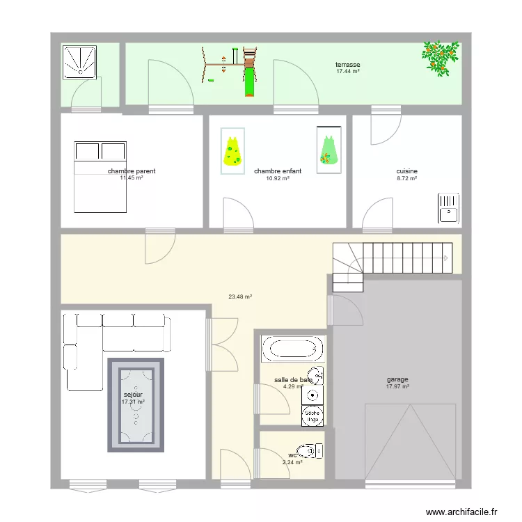 autre maison &agrave; construire. Plan de 
