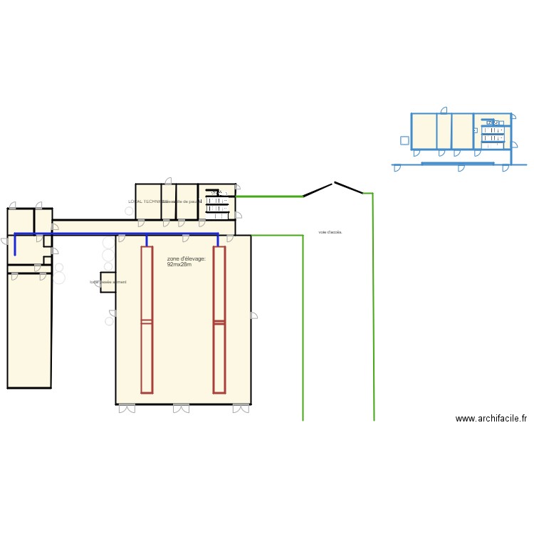 projet 2774 . Plan de 28 pièces et 693 m2