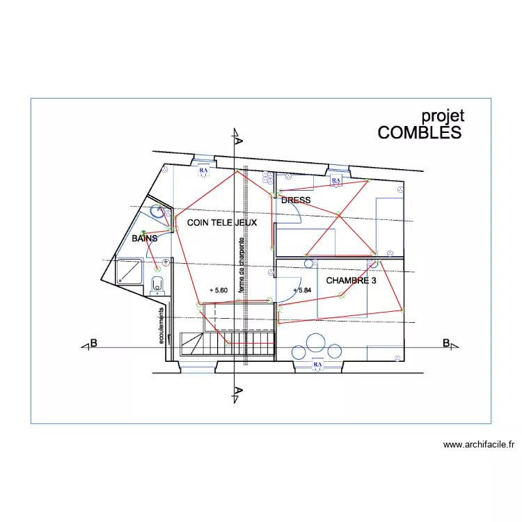 alex combles. Plan de 