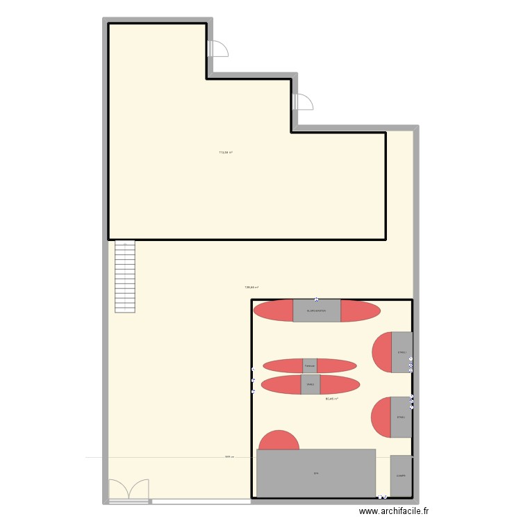 ateul aigueblanche. Plan de 3 pièces et 521 m2