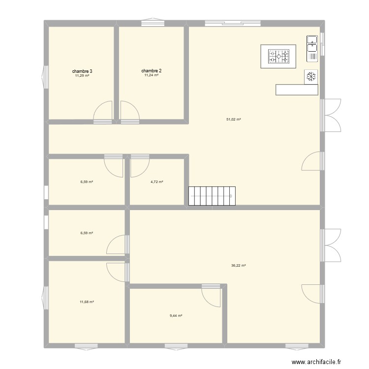 essai 1 rdc. Plan de 0 pièce et 0 m2