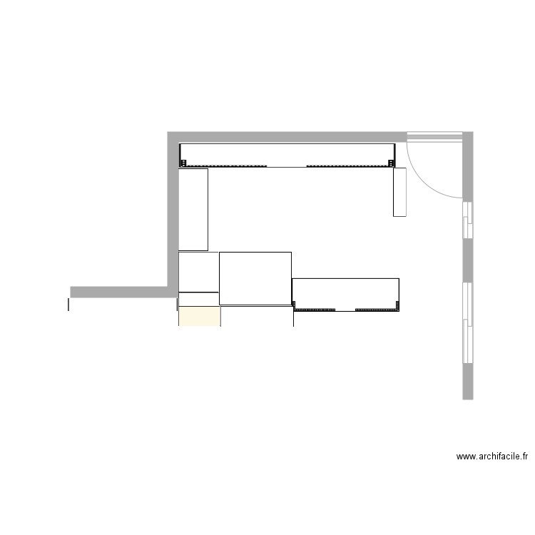 comptoir accueil. Plan de 0 pièce et 0 m2