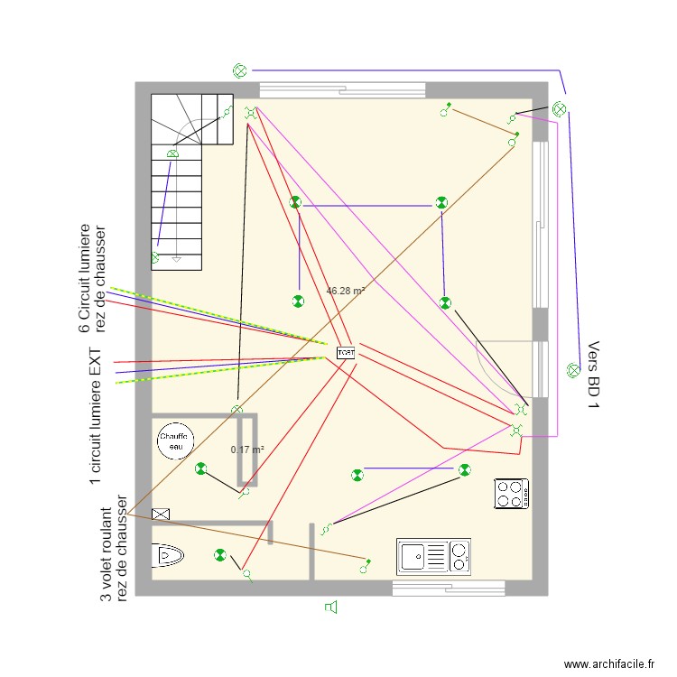 Plans elec lumiere et volet log manu. Plan de 0 pièce et 0 m2