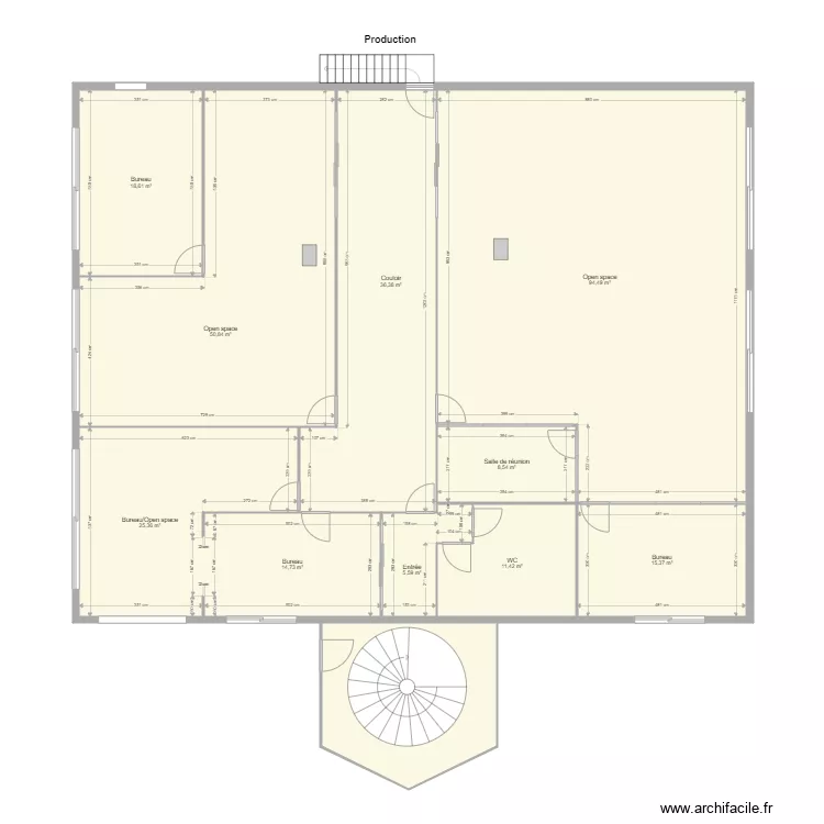 Locaux NPVC avec dimensions. Plan de Locaux NPVC avec dimensions. Plan de