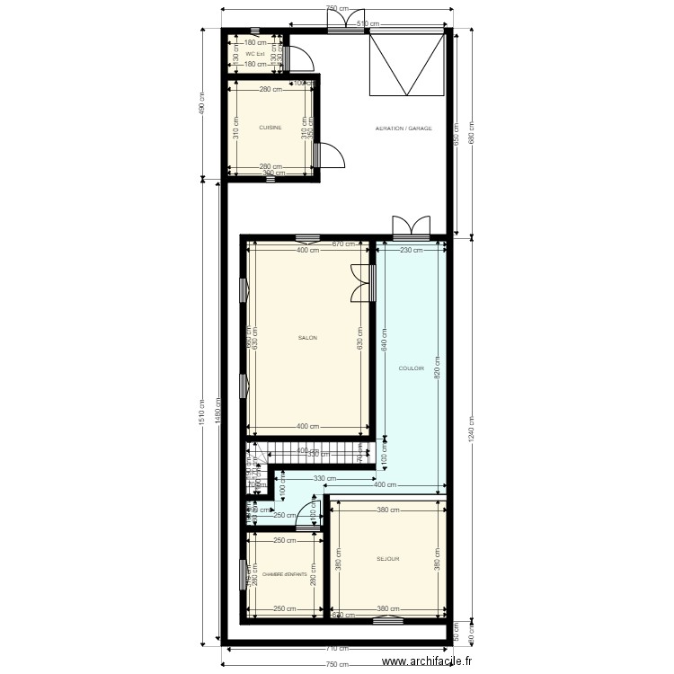 T 7m50cm x20m Client 22288008. Plan de 0 pièce et 0 m2