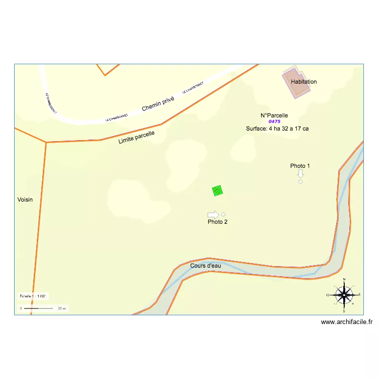 Plan de masse. Plan de 