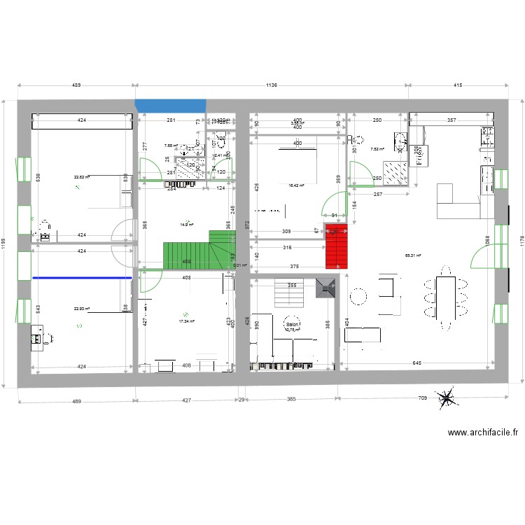 Chaudon étage 1 elec. Plan de 0 pièce et 0 m2