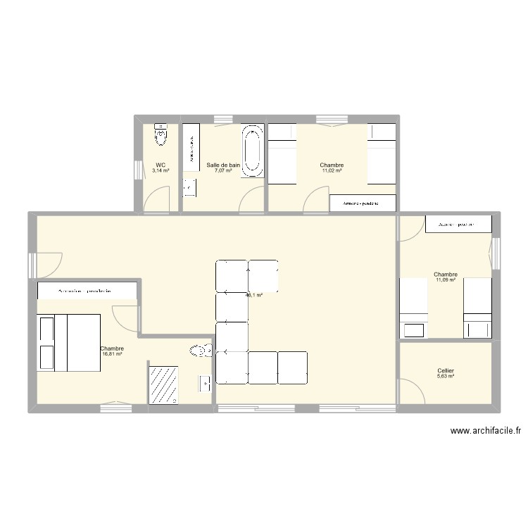 Plan 2 off. Plan de 0 pièce et 0 m2