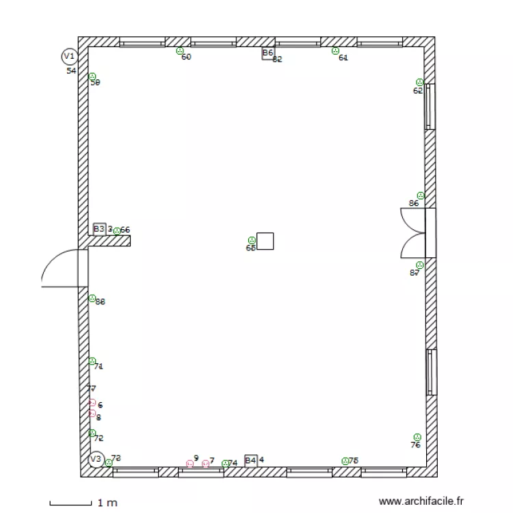casa plan de prise de courant. Plan de 