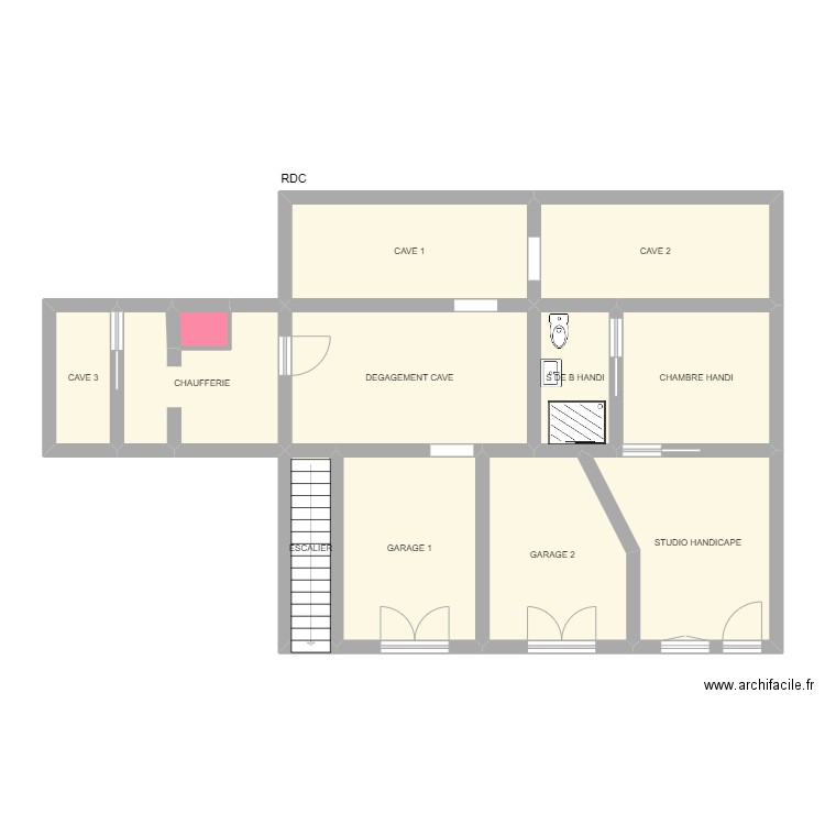 CASTELLIUM rdc. Plan de 12 pièces et 89 m2