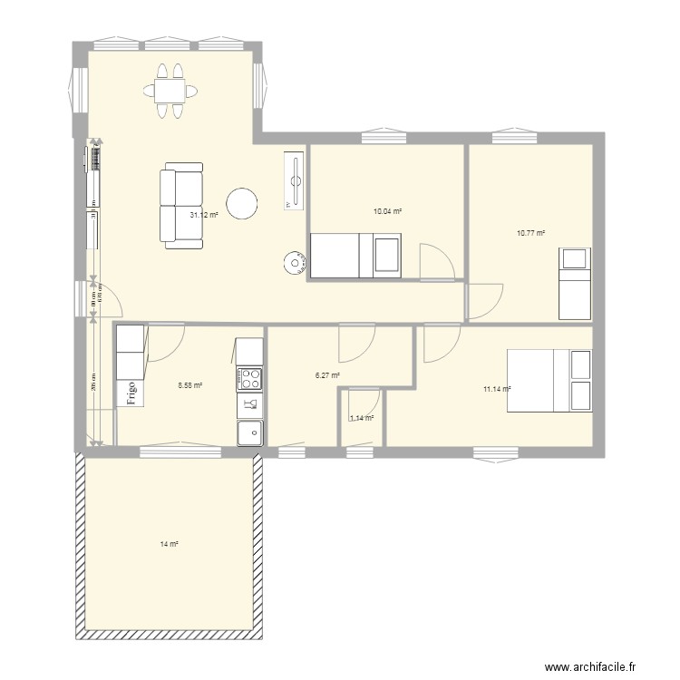 maison vide. Plan de 0 pièce et 0 m2