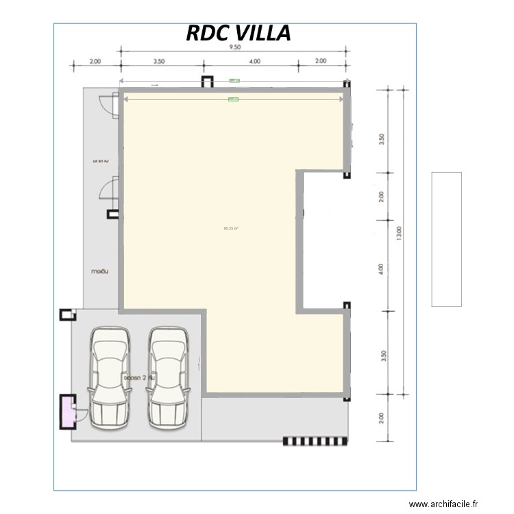 RDC VILLA. Plan de 0 pièce et 0 m2