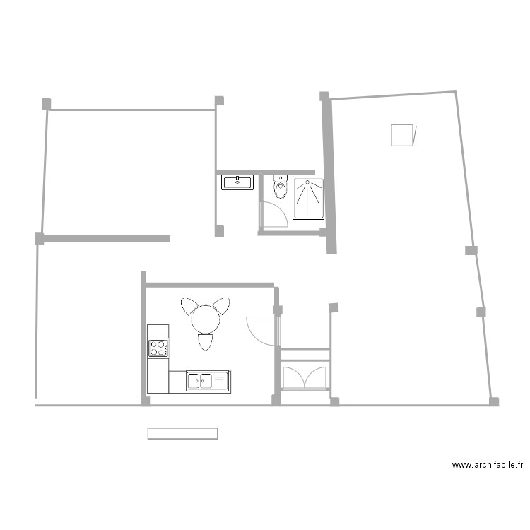 poteaux. Plan de 0 pièce et 0 m2