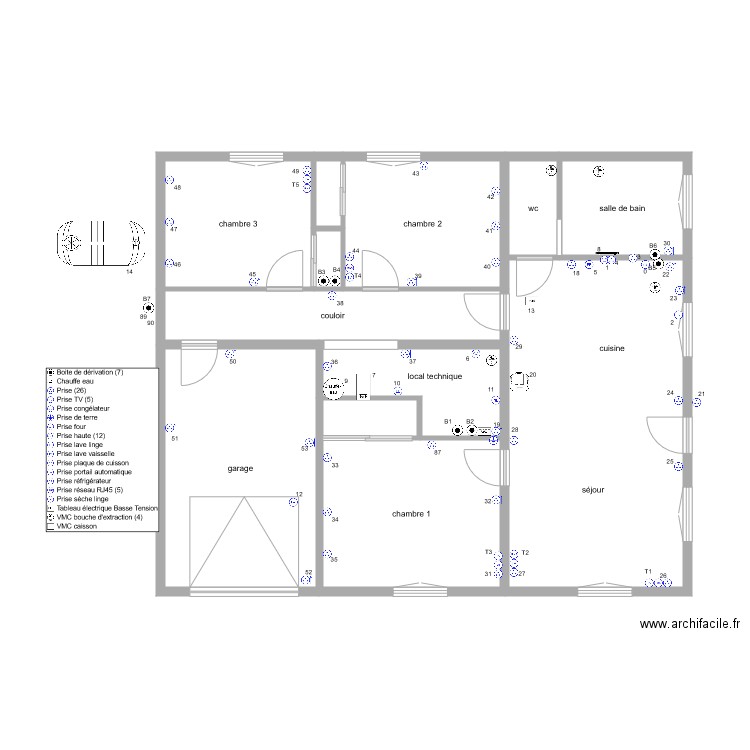 herry prise de courant. Plan de 0 pièce et 0 m2