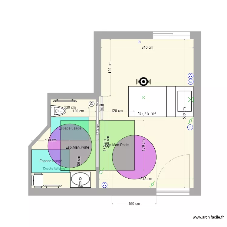 Chambre rdc. Plan de Chambre rdc. Plan de