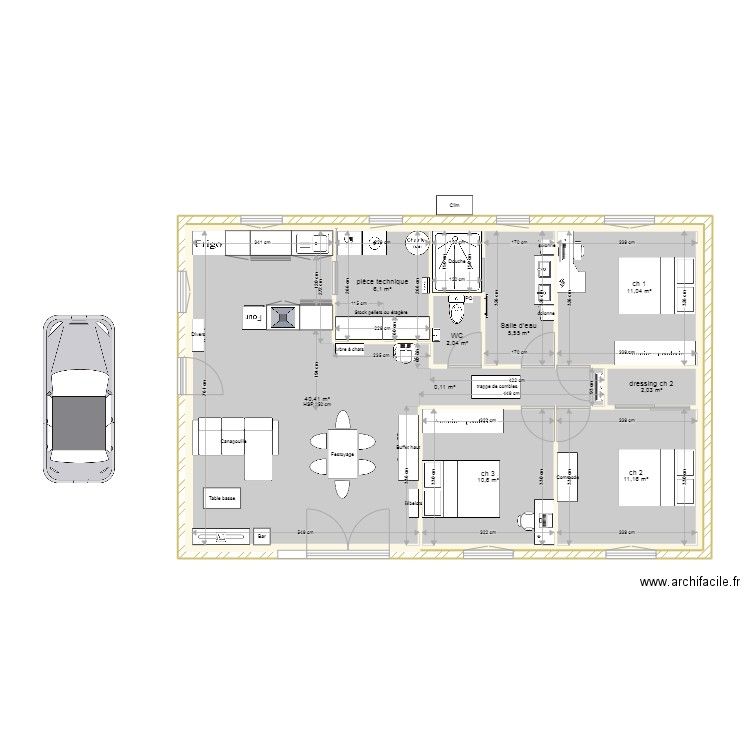 Plan v3. Plan de 0 pièce et 0 m2