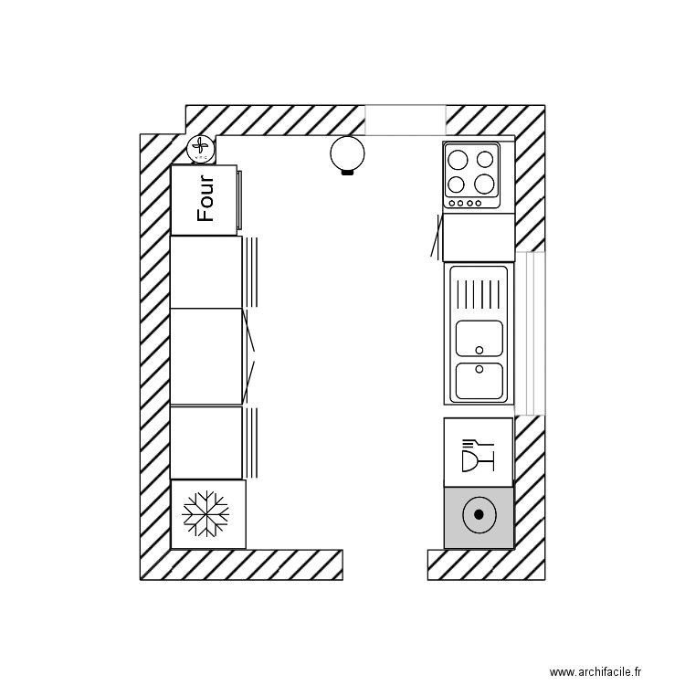 cuisine vidau. Plan de 0 pièce et 0 m2